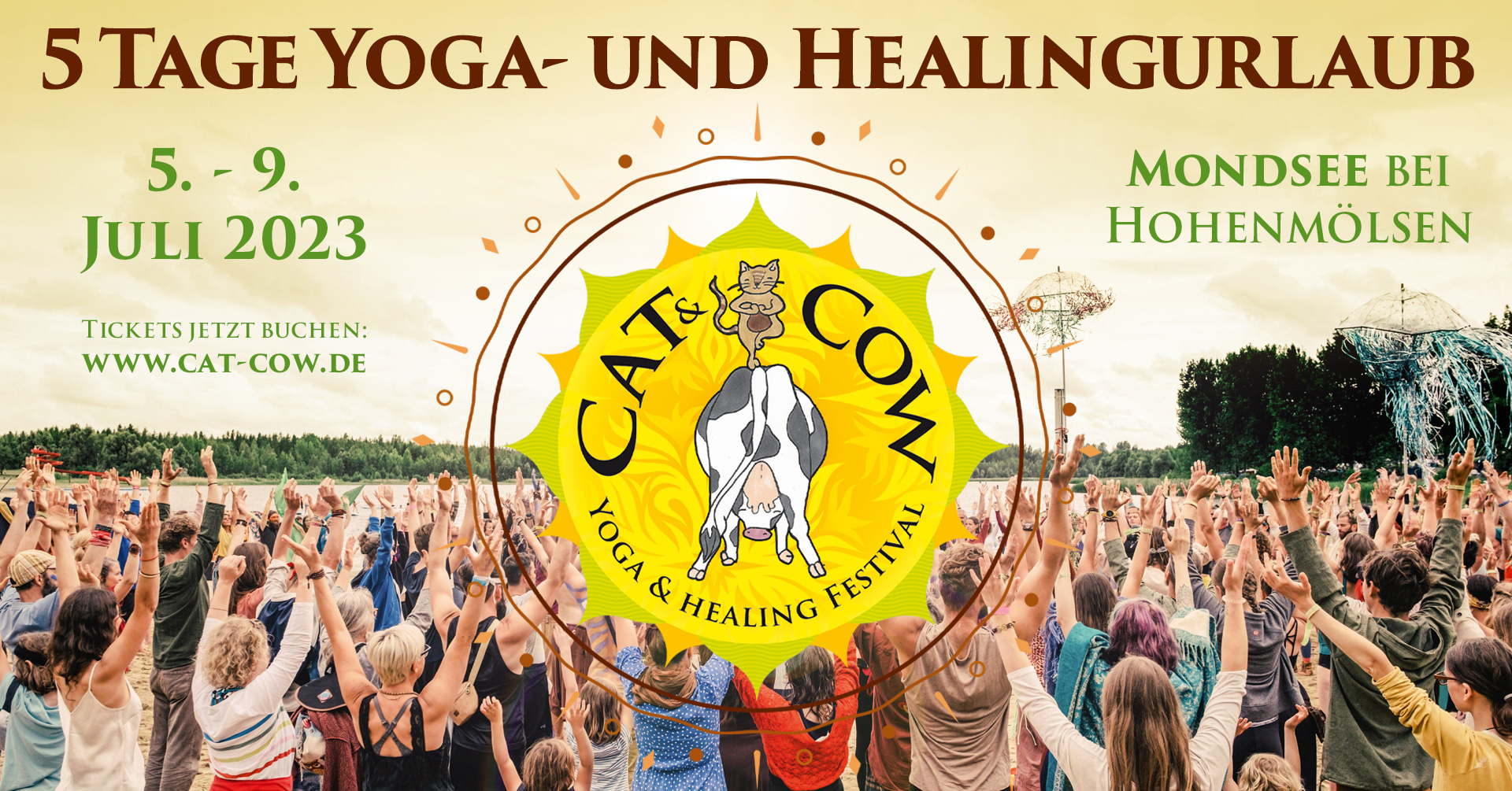 Cat & Cow Yoga Festival & Healingfestival am Mondsee bei Leipzig 2023